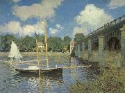 Claude Monet Le Pont routier,Argenteuil oil painting artist